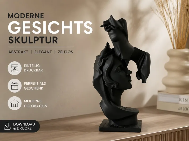 🗿 Moderne Gesichts-Skulptur