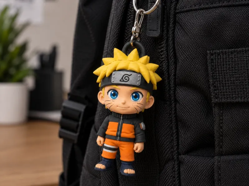 Llavero Chibi de Naruto Uzumaki - Lindo colgante de anime para mochila