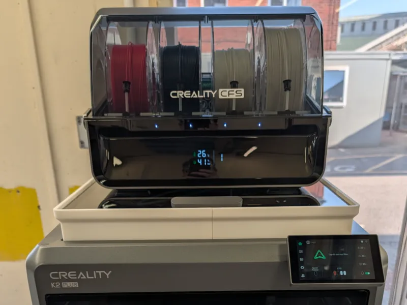 K2 Plus increased lid height for brittle filaments