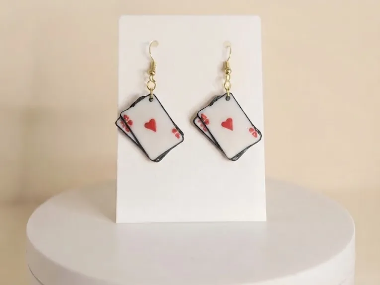 Pendientes de As de Corazones