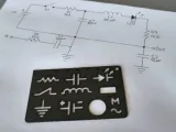 Electronics Schematic Stencil (Credit Card Size)-0