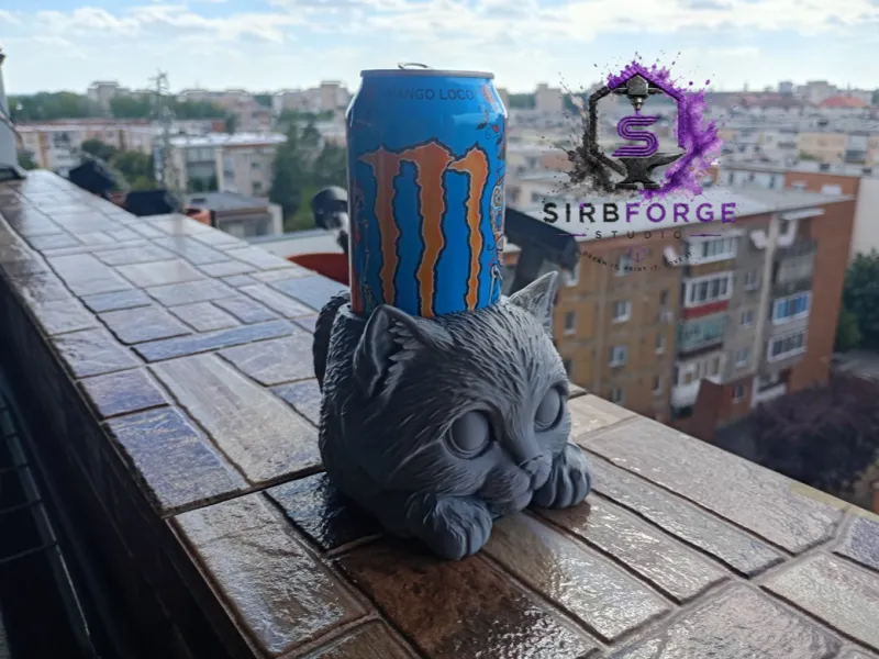 Mr. Kitt Cam Holder – 500ml Monster Energy  🐱⚡