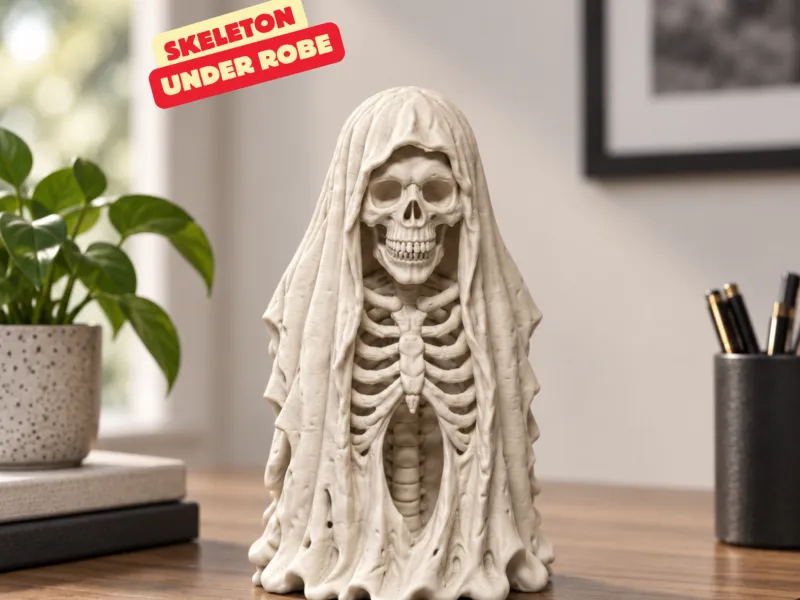 الهيكل العظمي تحت الرداء 💀👻