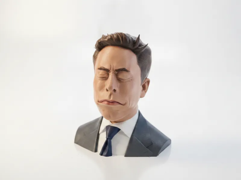 イーロン・マスクの胸像 著名人ポートレート 3Dプリント可能