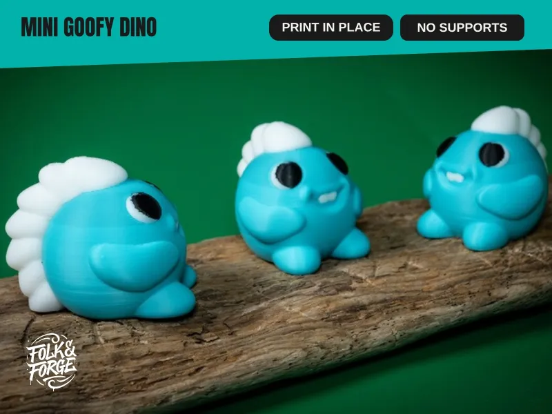 Mini Estatueta de Dino Bobo, Sem Suportes.