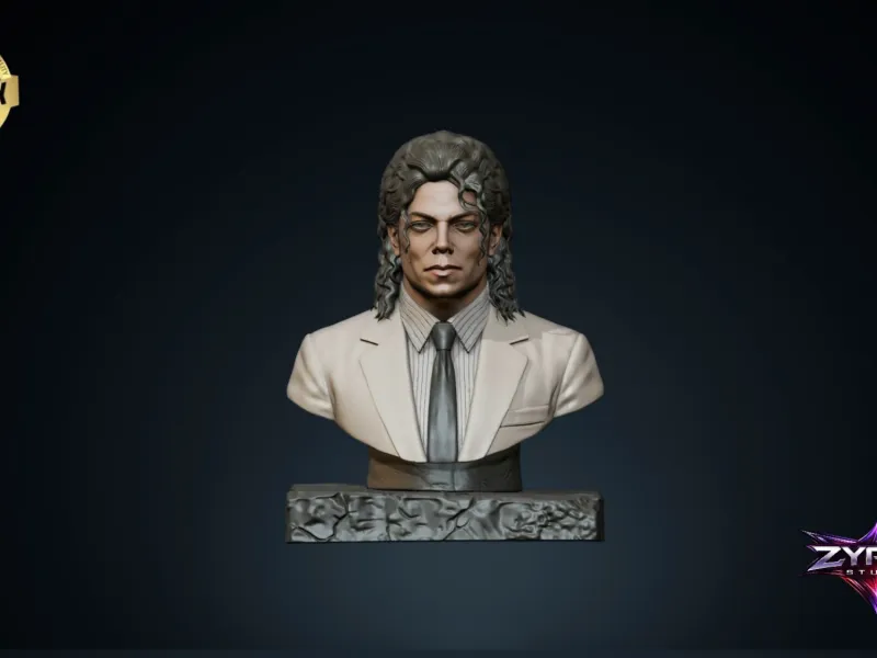Michael Jackson Smooth Criminal Bust STL Music Legend Sculpt