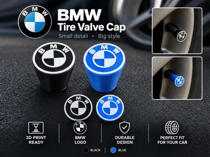 BMW Tire Valve Cap - 3D Printable Model