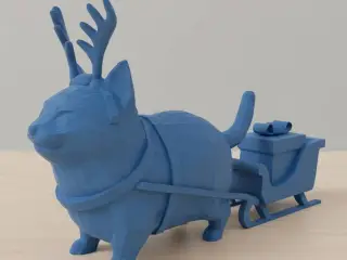 Christmas Sleigh Cat