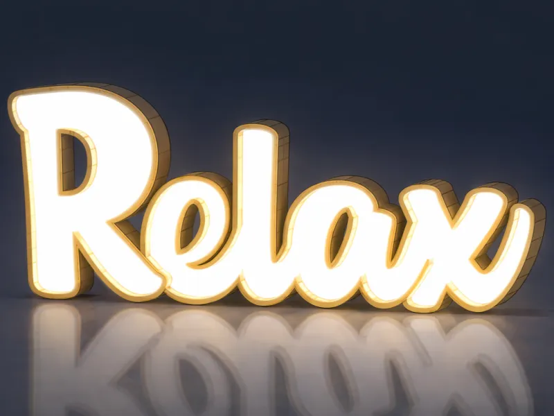 Relax Led Sign