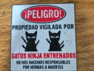 Comic warning sign