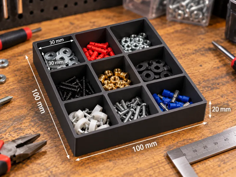 100×100x20 - 30x30mm Workshop Organizer Tray