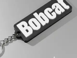 Bobcat logo keychain