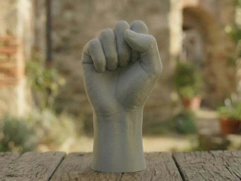 Scultura del Pugno Possente: Modello Anatomico Realistico del Pugno