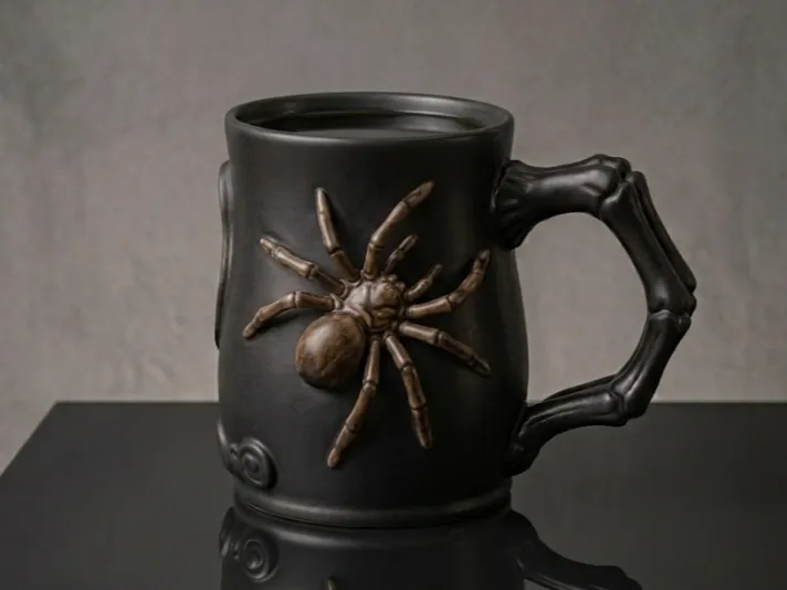 Gothic Spider Coffee Mug Horror Halloween Decor 3D print mod