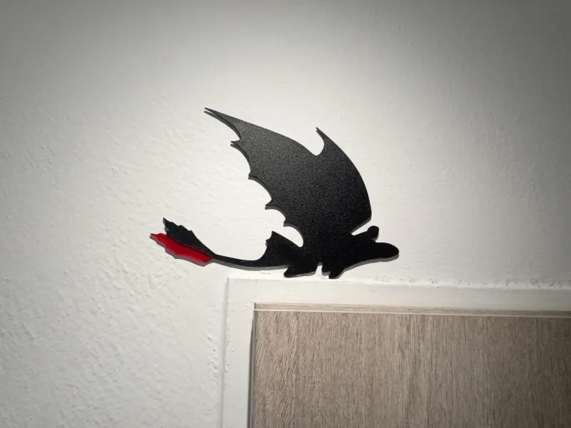 Decoración de puerta de Furia Nocturna Toothless.