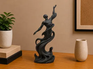 Abstract Human Flow Sculpture - Rising Man