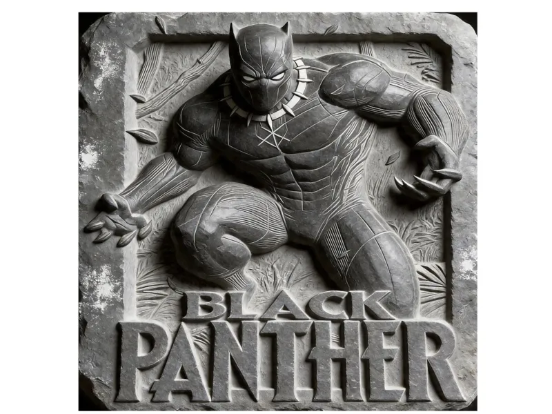 Black panther wall decoration