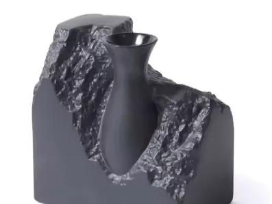 Minimalist Wabi Sabi Integrated Rock Vase