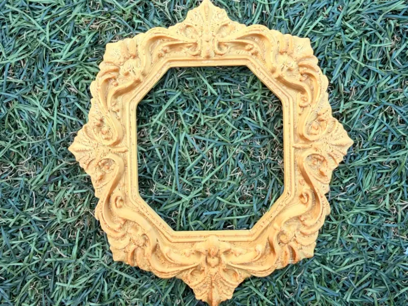 Bordure de cadre photo carré orné de style baroque rococo