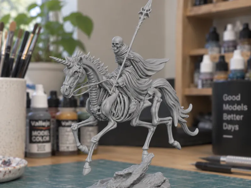 GRATIS Unicornio esquelético con jinete liche