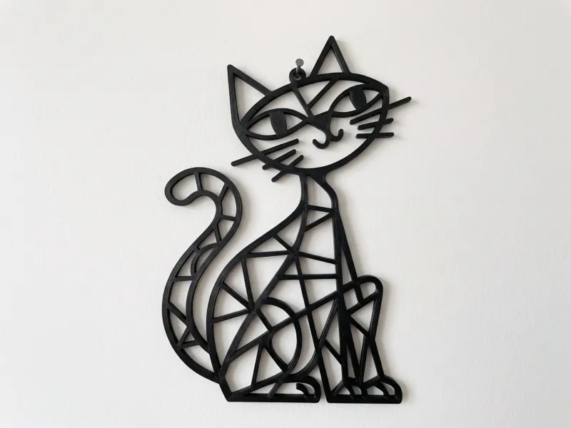 Schattige kat lijnart muurbord