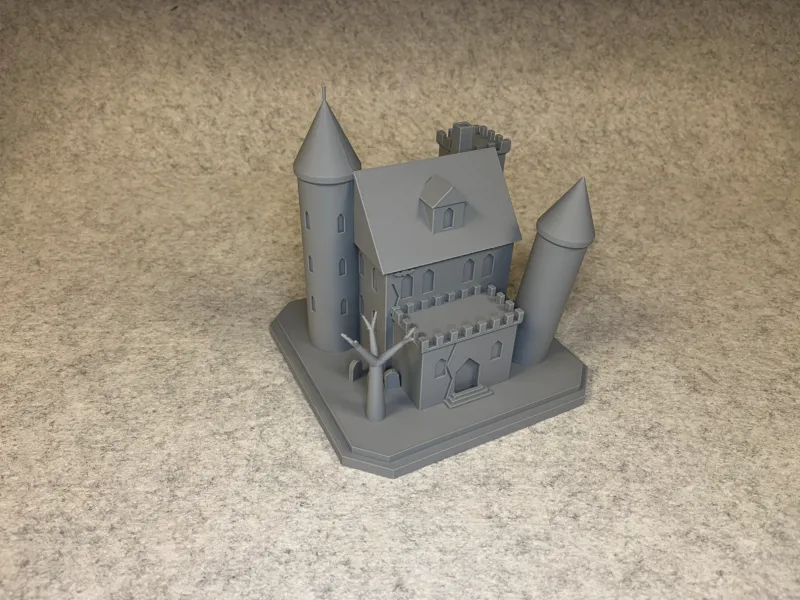 Haunted mansion castle halloween miniature decor