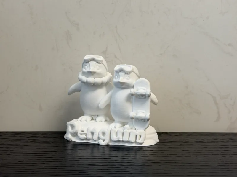 Pinguino sullo Skateboard