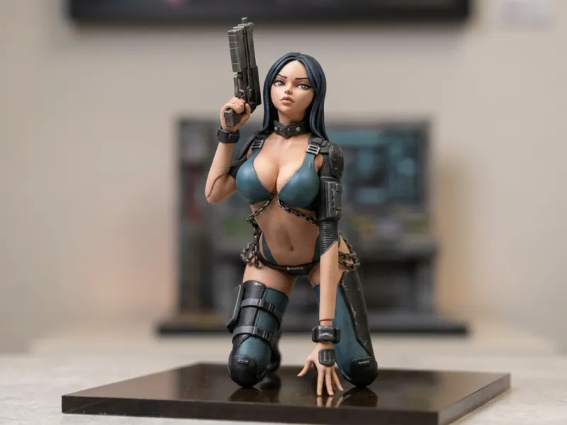 Cyber Mercenary - Kneeling Assassin