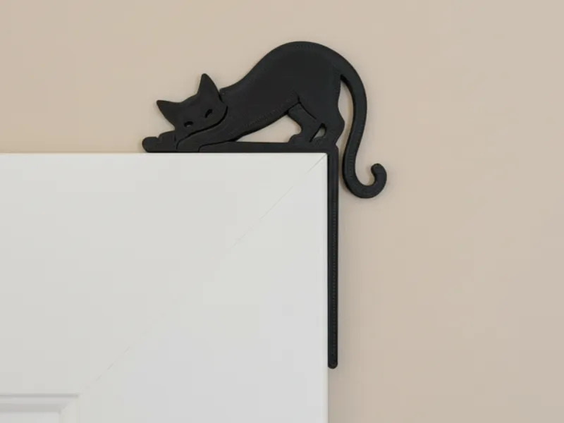 Door Corner Cat Silhouette