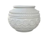 Spiral Scroll Rope Band Ceramic Bowl Vase-0