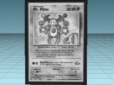 PokeLitho - Pokemon lithophane Mr. Mime (CLB 013)