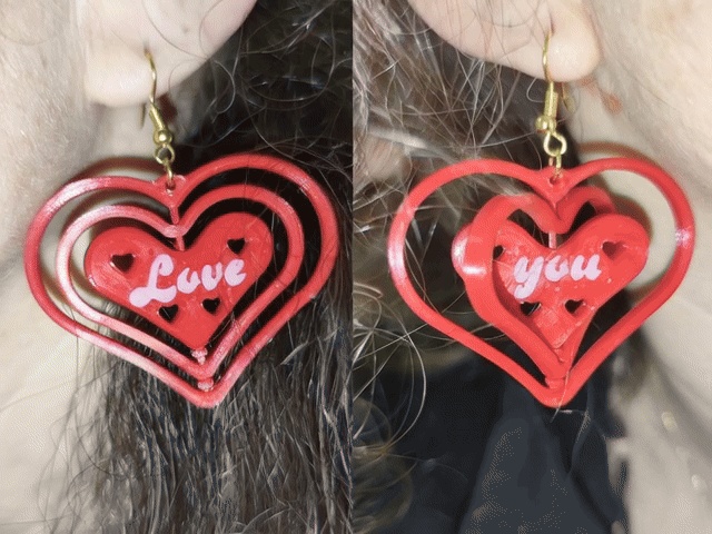 Spinning Love 2.0: The Kinetic Heart Earrings
