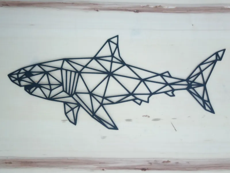 Arte da parete Squalo Low Poly