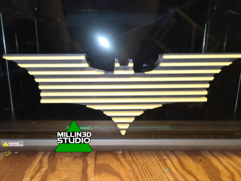 Art-Deco Batman-Logo, geteiltes Kunst-Schild, Wandkunst