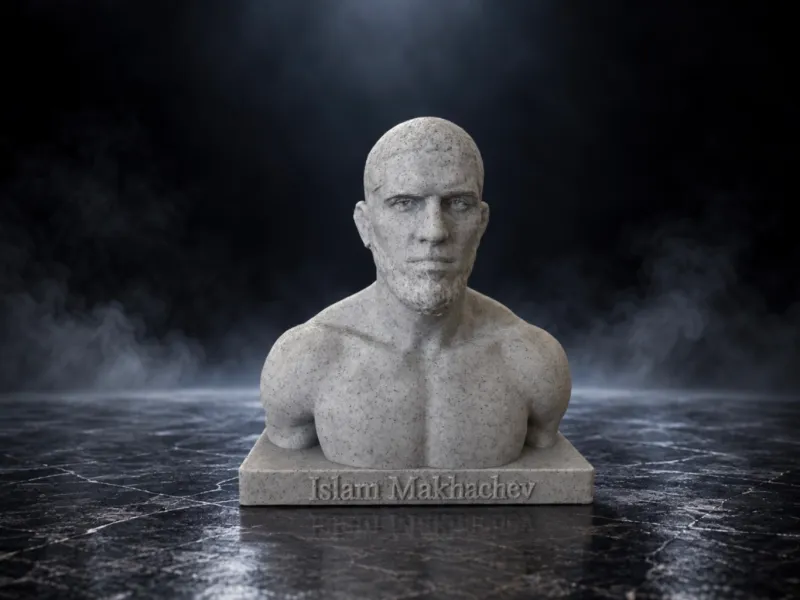 Busto de Islam Makhachev | Colecionável de Lutador de MMA