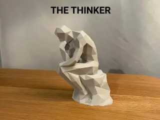 Low Poly Thinker Statue