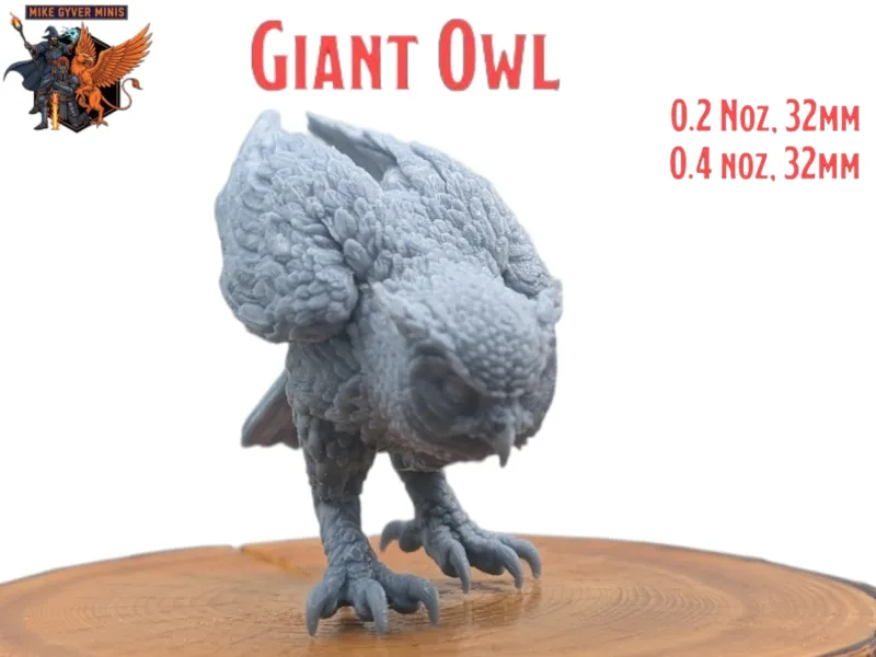 Reusachtige Uil - MGM Printklare Miniatuur