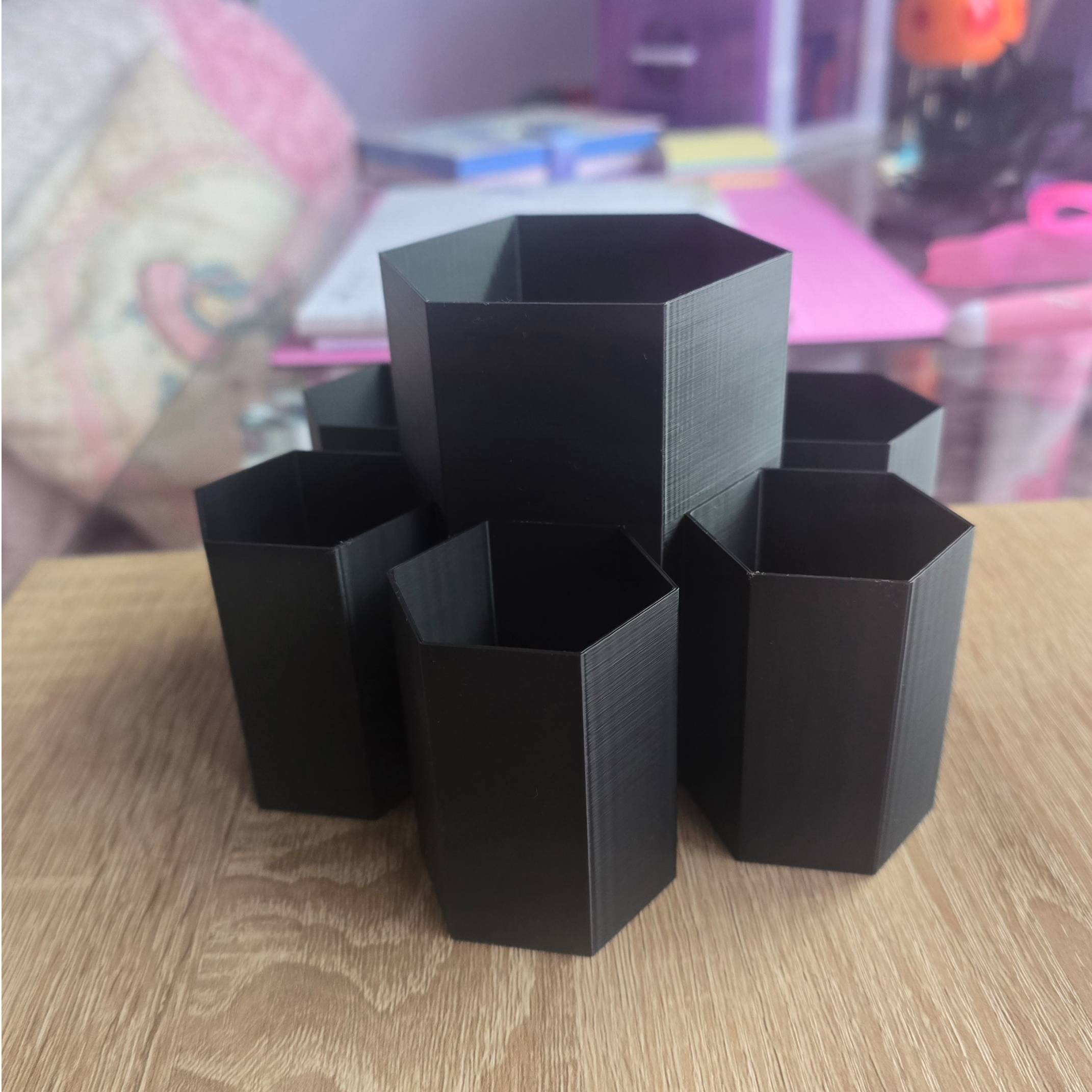 Desk Organizer Flower Shaped Hexagon