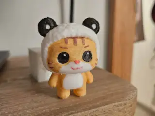 Cat in panda hat