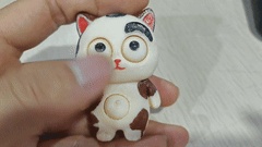 Streichelbauch-Katze mit beweglichen Augen-c-0