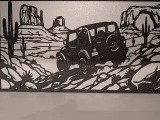 Wallart Jeep Wrangler single color