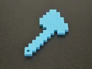 minecraft axe keyring