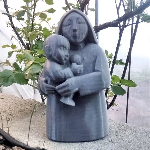 "Garden statuette 'Mother and Child' in the style of a pagan