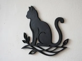 Black Cat Wall Art