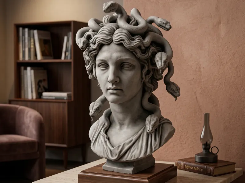 Medusa Bust - Greek Mythology Sculpture for 3D Printing