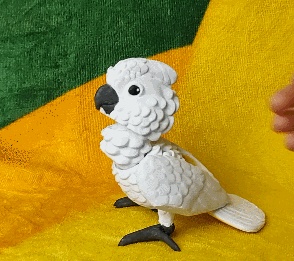 Figura articolata di cacatua