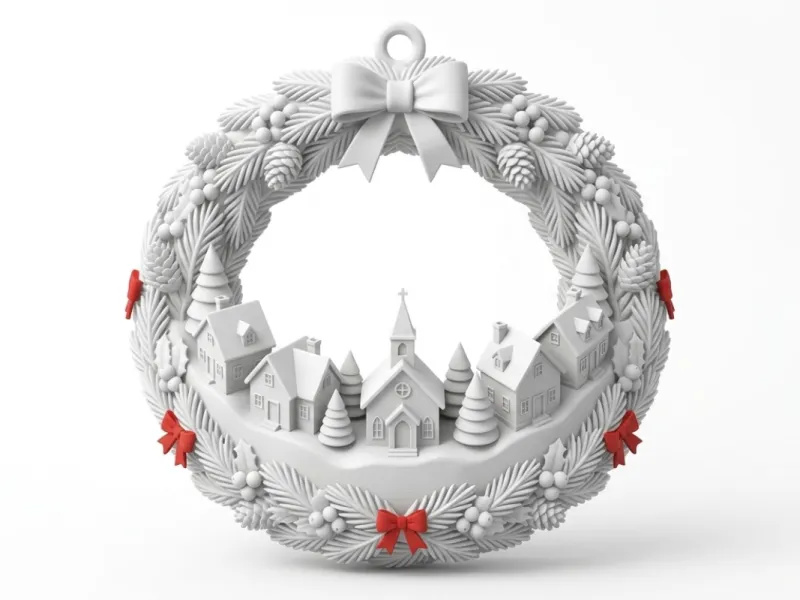 COURONNE VILLAGE DE NOËL