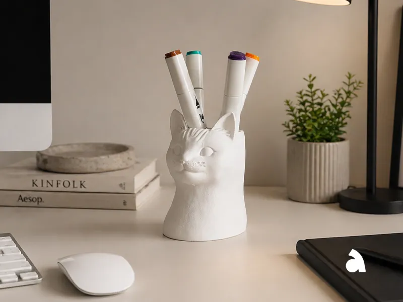 Soporte para lápices de gato