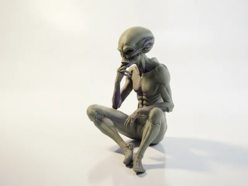 Figurine d'alien pensant Fantasy imprimable en 3D