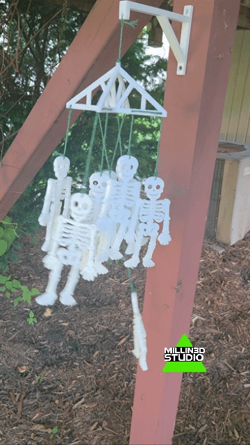 Windchime Dancing Articulated Skeletons
